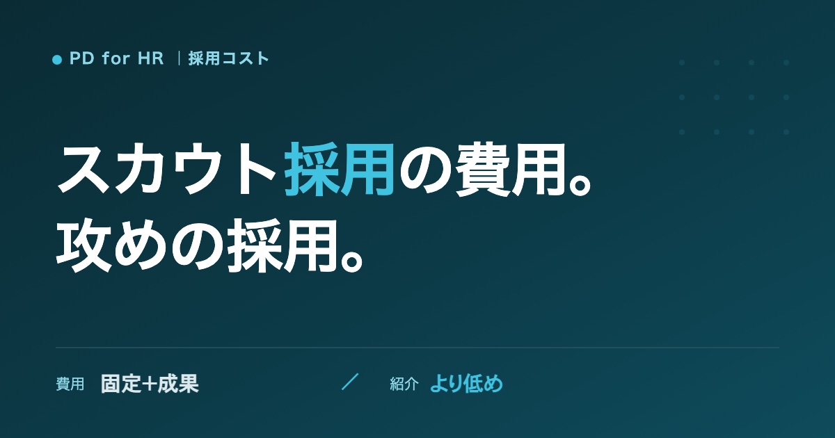 スカウト採用の費用と仕組みのイメージ