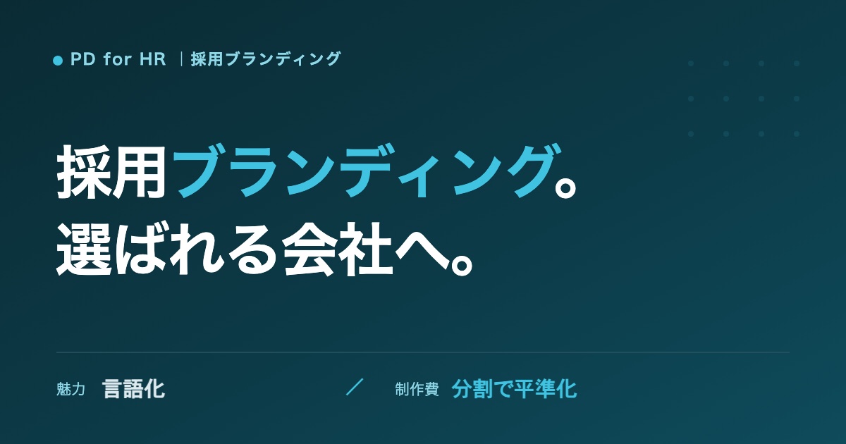 採用ブランディングの進め方のイメージ