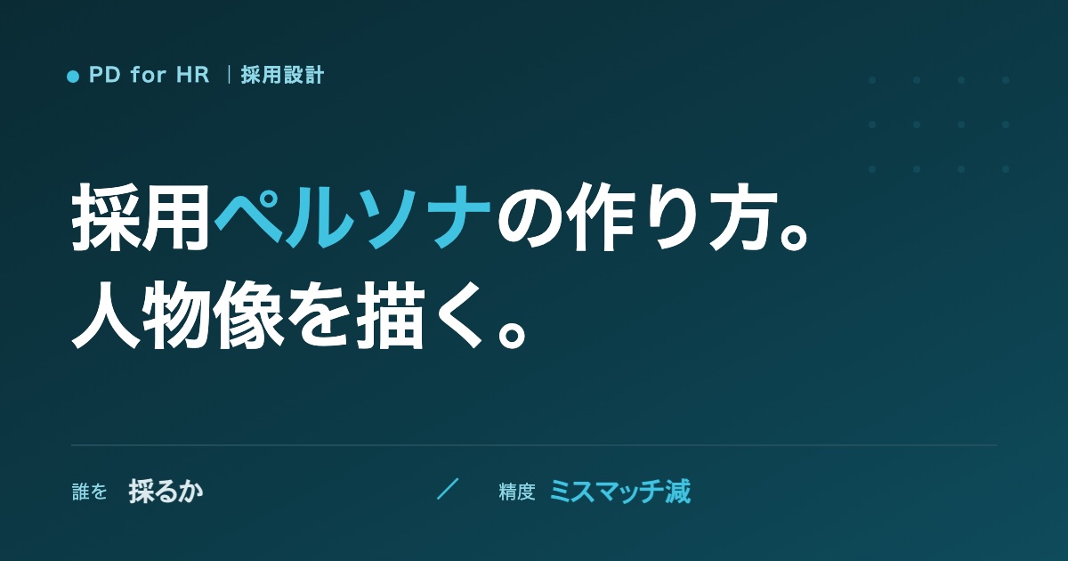 採用ペルソナの作り方のイメージ