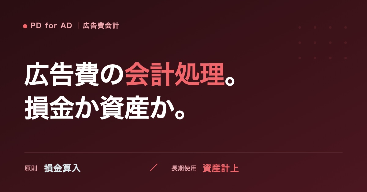 広告費の会計処理・損金算入と資産計上の違いのイメージ