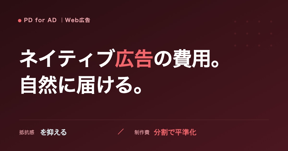 ネイティブ広告の費用と仕組みのイメージ
